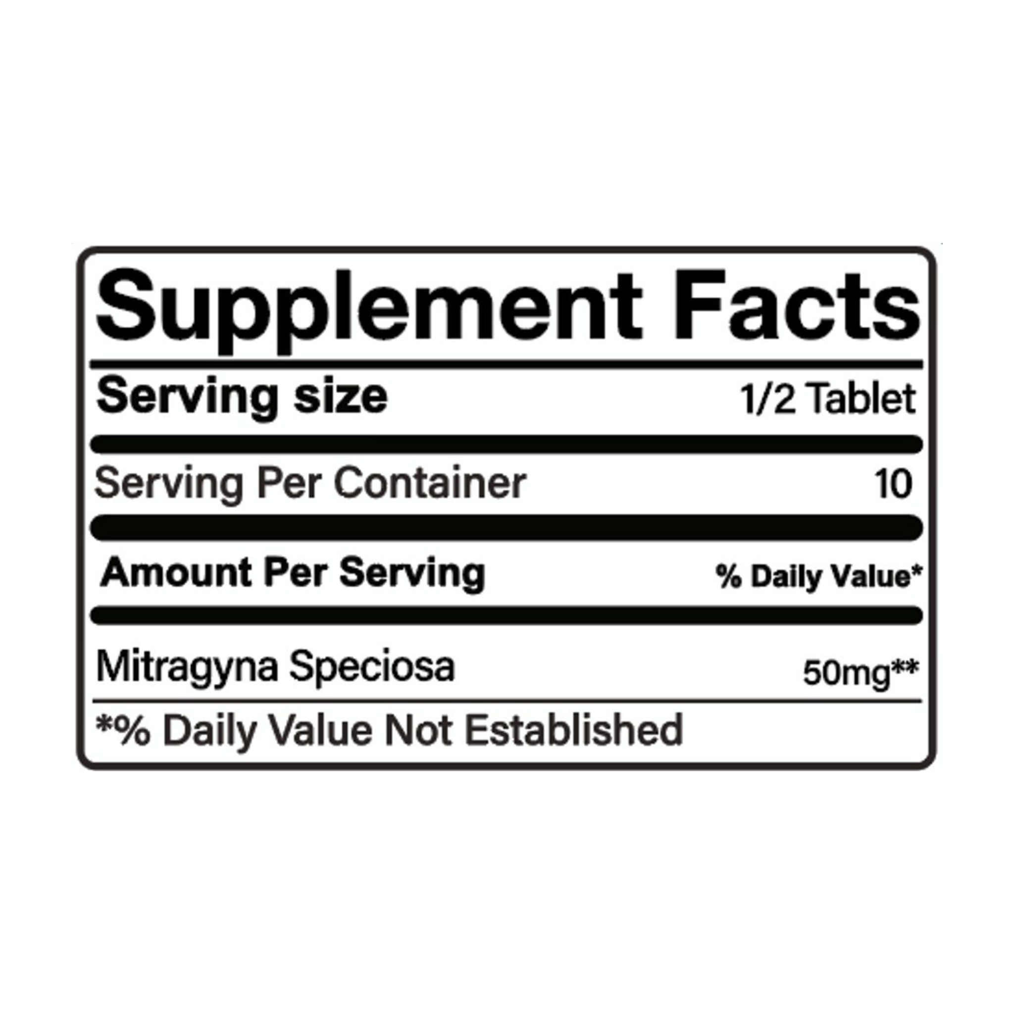 Kratom Tablets – 500mg | 5 Tablets A GIFT FROM NATURE