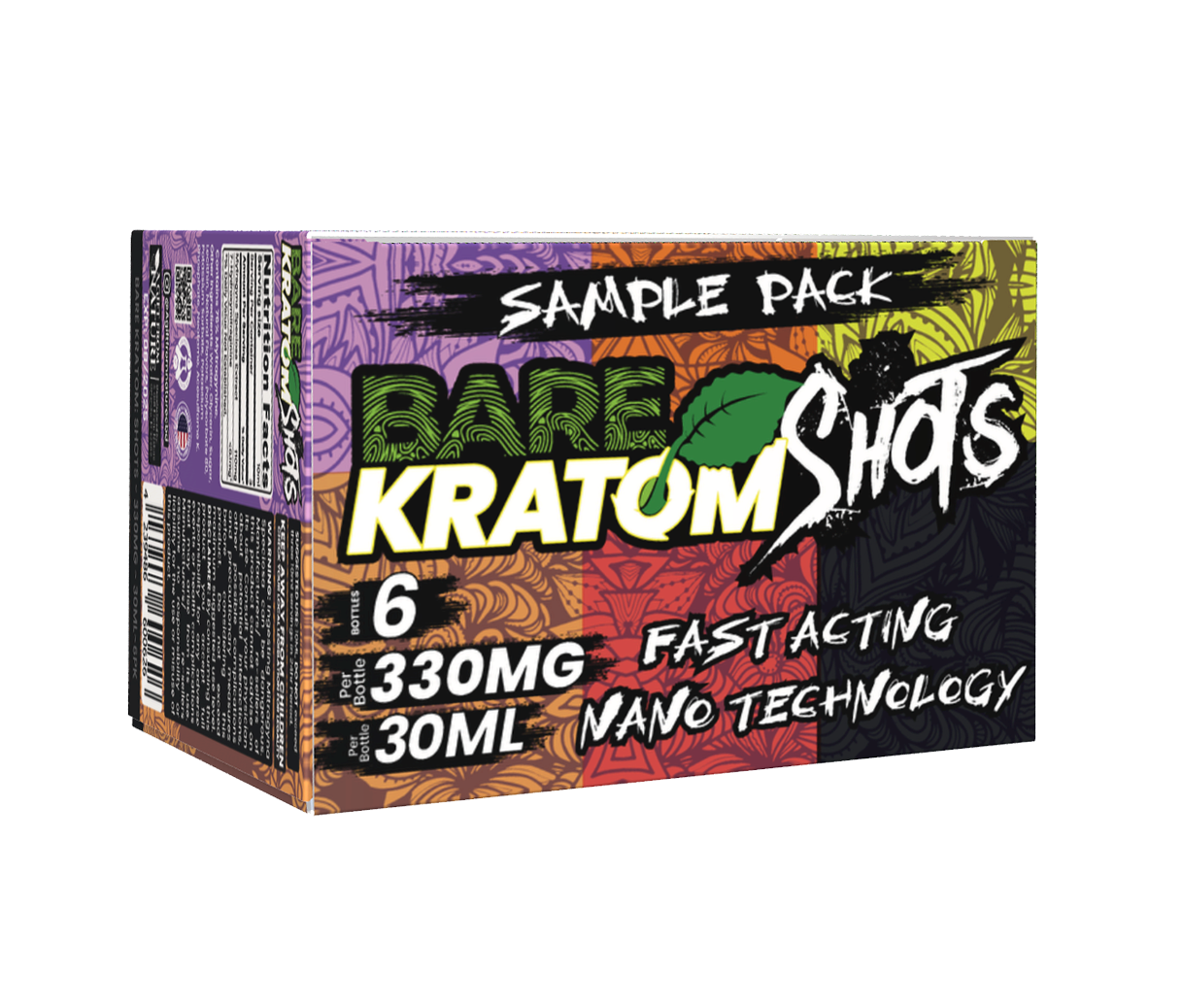 Bare Kratom Shots – 6 Bottle Pack (330mg Each) A GIFT FROM NATURE