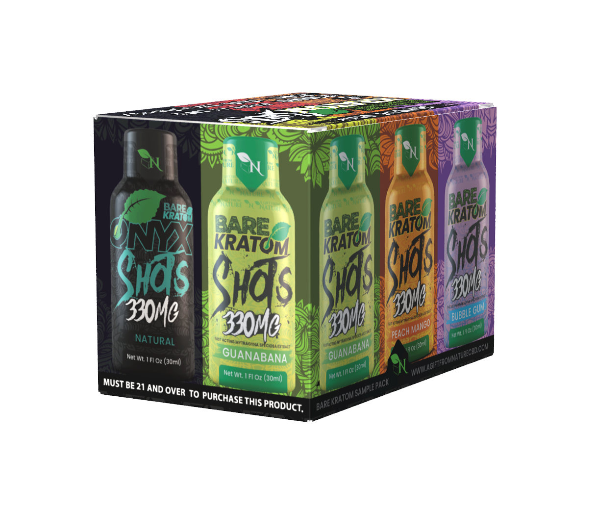 Bare Kratom Shots – 6 Bottle Pack (330mg Each) A GIFT FROM NATURE